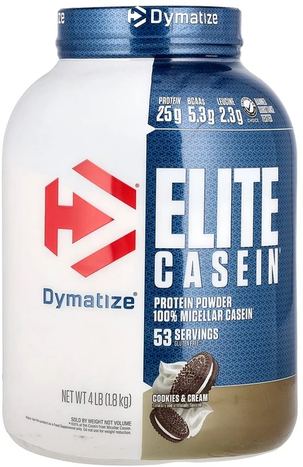다이마타이즈 Elite 카제인 쿠키 크림 1.8 kg(4 lbs), 쿠키 앤 크림, 쿠키 & 크림, 1개 - 쿠팡