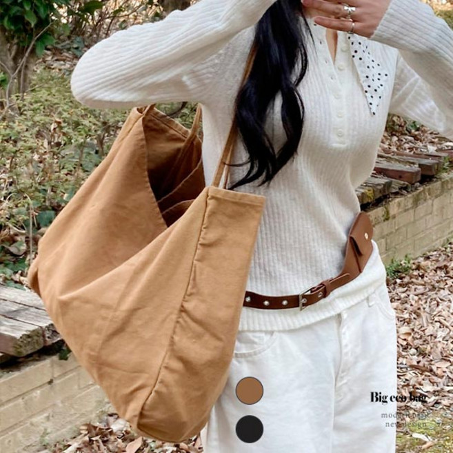 [빅사이즈]빈티지 보부상백 캔버스 에코백 가방 무지캔버스빅숄더백