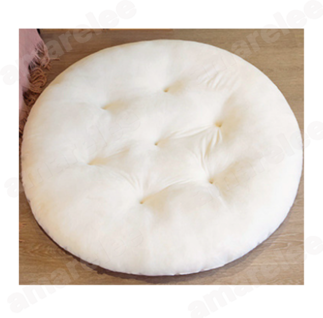 Maxinsk 두툼한 바닥 대형 원형방석 소파 큰방석쿠션 80*80/100*100, 베이지