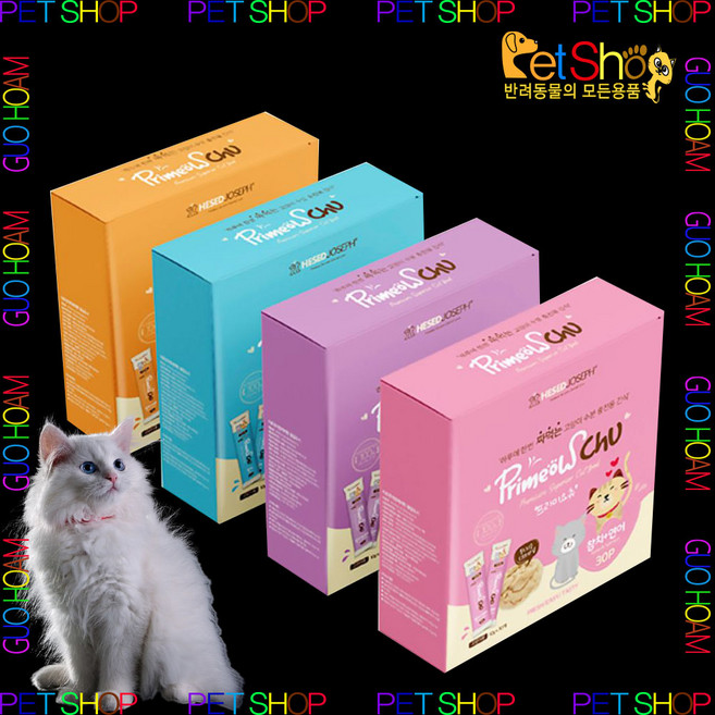 CY요셉트레이딩 고양이 수분 충전용 간식 프리미요 츄 10g x 30p 판매자 거함 (주), 1개, 300g, 참치 연어 10g x 30개입