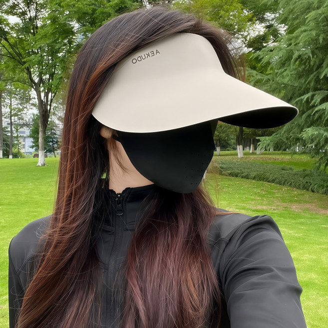 여성용 쿨링 아이스 와이드 경량 썬캡 | 썬바이저 햇빛가리개