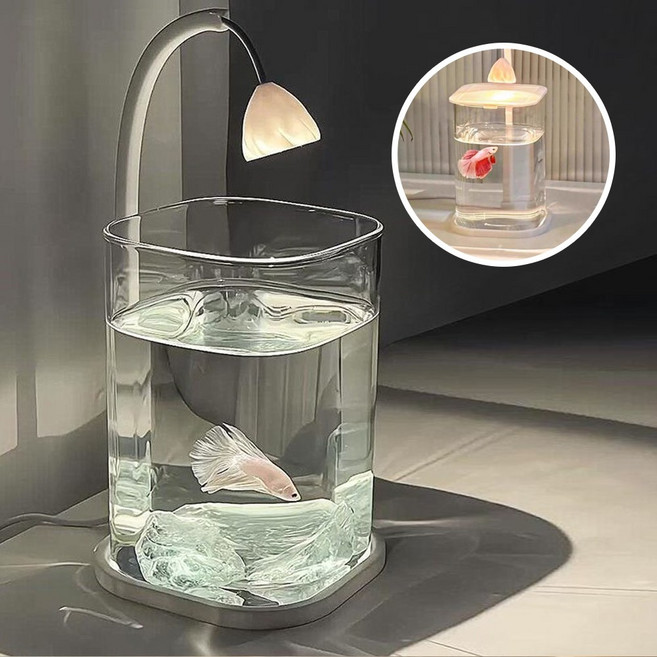 구피 베타 물고기 키우기 미니 소형 작은 수족관 어항, 1개, 화이트(옵션2)