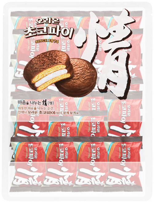 오리온 초코파이 개별포장 대용량 사무실 간식, 39g, 30개
