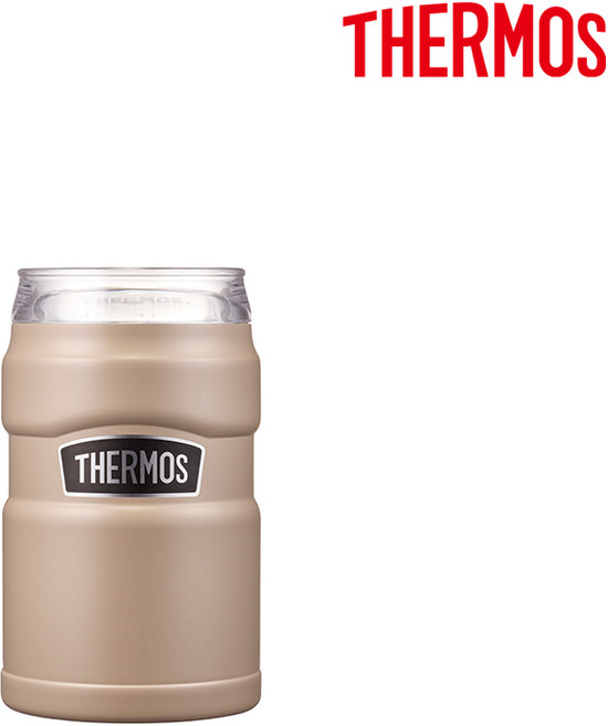 THERMOS 써모스 ROD-002K 트래블킹 2way 보냉보온 맥주캔 텀블러 뚱캔홀더 맥주쿨러, 샌드블랙(SB)