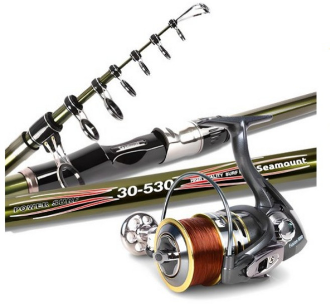 바다 민물 원투 낚시대 530 릴세트원투대, 단품