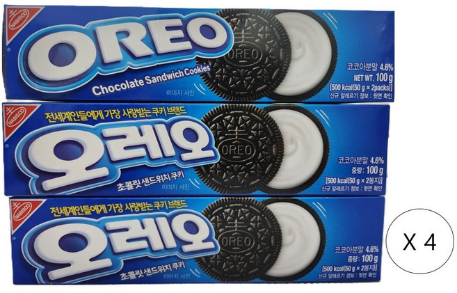 오레오 쿠키 화이트, 100g, 12개