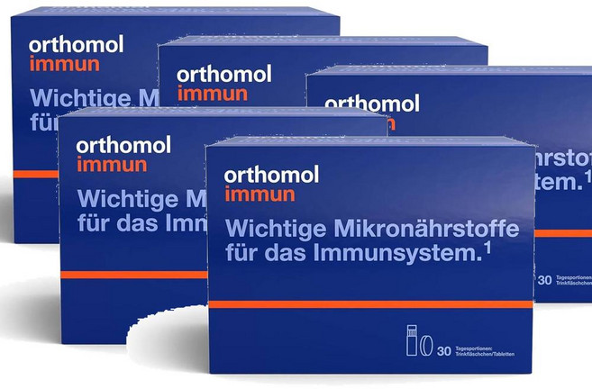 Orthomol Immun 음료수 병/정제 30개 x 5통 독일직구 면역 건강 성장, 30회분, 5개