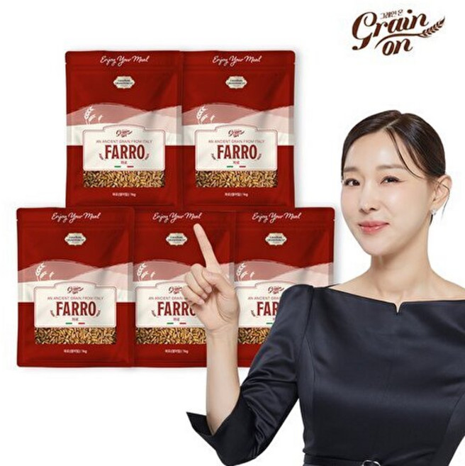 그레인온 이탈리아산 고대곡물 파로 밀, 없음, 5개, 1kg