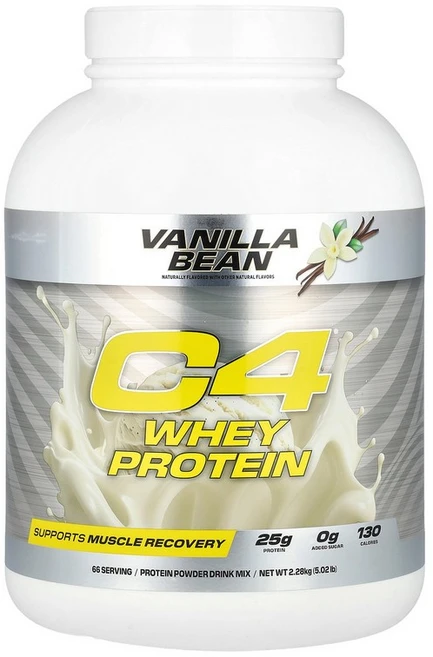 C4 / Cellucor C4® 유청 단백질 바닐라빈 2.28kg(5.02lb) Cellucor (C4 셀루코어), 2277 g, 2.28kg, 1개 - 쿠팡