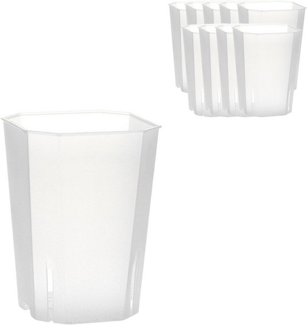 식물생각 사각 롱슬릿화분, 10개, 반투명