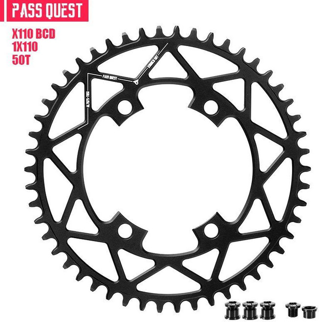 클로 크랭크셋 라운드 로드 자전거 부품 좁은 와이드 체인링, 7. X110 HOLLOW 50T, 1개