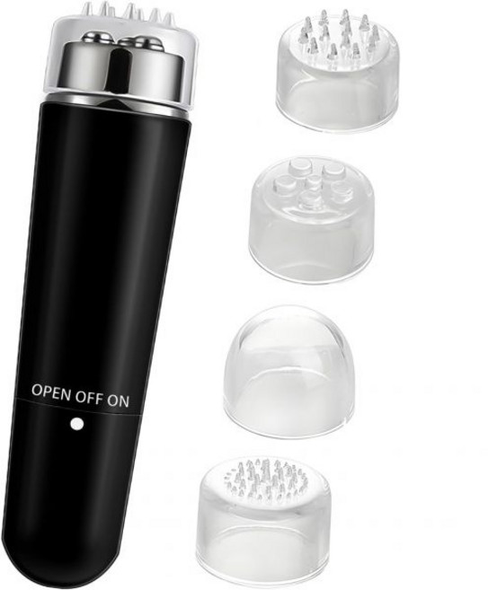 허리마사지기 안마봉 미니 여행용 마사지기 목 얼굴 어깨 등용 도구 (검정색), Black