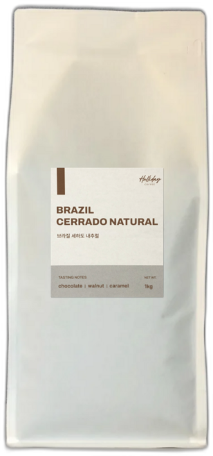 할리데이 브라질 세하도 NY2 고소한 커피 원두 맛있는 홀빈 카페 산미 없는 콩, 1개, 1kg, 홀빈(분쇄안함)