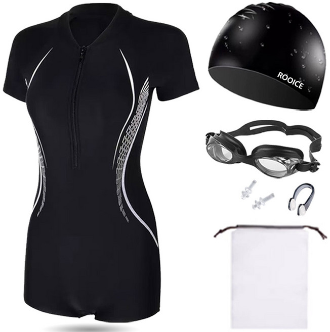 루이스 여성수영복 반팔 실내 원피스 수영복 2부 6종세트