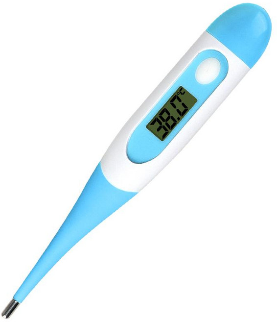 동물 체온계 수의사 강아지 고양이 가축 돼지 소 항문 소프트 팁 전자 온도계, 1개