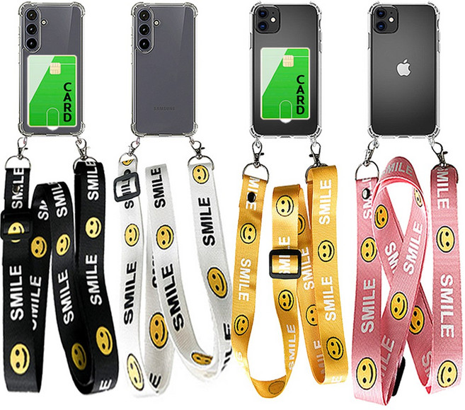 갤럭시 엑스커버5 XCover5 스마일 롱 스트랩 여행용 목줄 카드 수납 포켓 목걸이 케이스 신비키즈폰2 G525