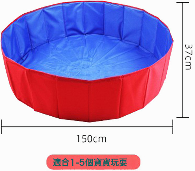 兒童室內海洋球池圍欄寶寶遊戲帳篷沙池 玩具益智早教, 1個, 直徑150CM圓 紅色