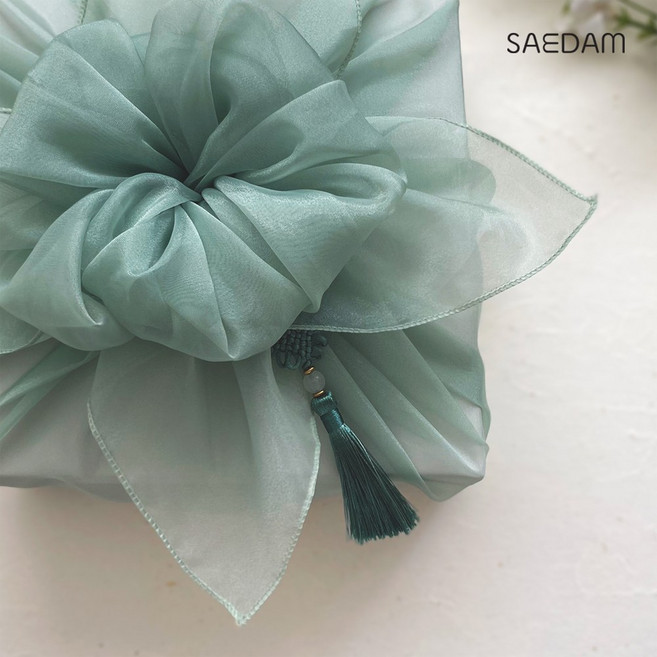 새담 크리스탈보자기 70 라이트그린 / 명절 상견례 예단 전통 고급 답례포장, 1개
