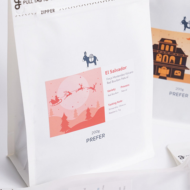 프리퍼 엘살바도르 몬테비디오 볼카노 레드버번 내추럴 200g, 에스프레소용 분쇄, 에스프레소, 1개