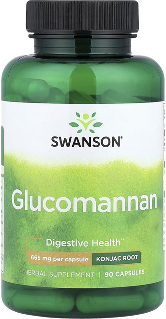 건강챙기세요 Swanson 글루코만난 665mg 베지 캡슐 90정 백살까지오래오래, 1개