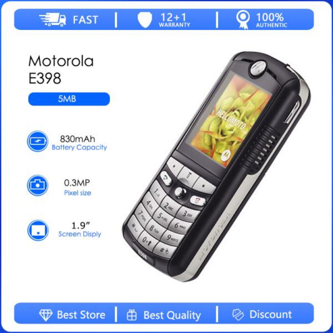 리퍼비시 모토로라 E398 0.3MP 탈착식 배터리 830mAh 휴대폰 도매, 01 Simple set, 01 하얀색