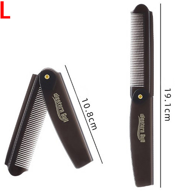 휴대용 접이식 포켓 빗 오일 헤드 플라스틱 수염 빗 헤어 스타일링 도구 빗 남성 여성 접는 빗 이발사 헤어