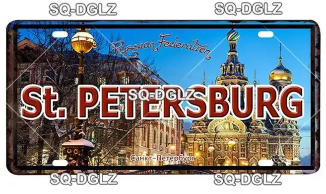 유럽 도시 플레이트 금속 사인 빈티지 플라크 주석 벽 장식 바 컨트리 포스터 여행 컬렉션 15x30cm, 17 0699, 1개