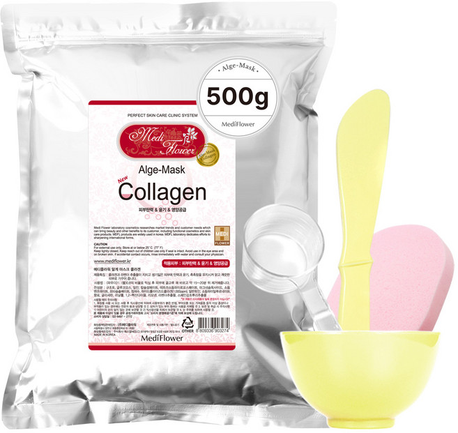 메디플라워 모델링팩 콜라겐 500g+팩도구 4종세트, 1개