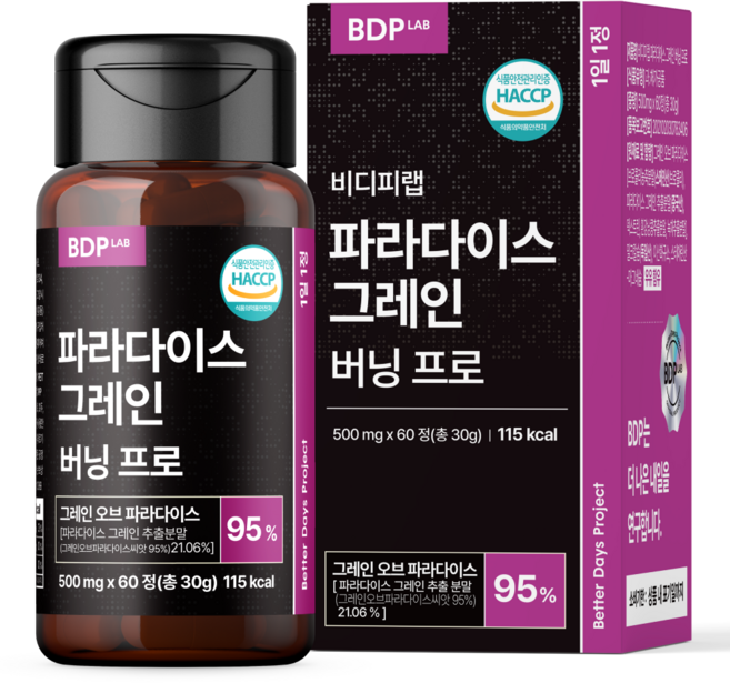 비디피랩 파라다이스 그레인 버닝 프로 HACCP 인증, 1개, 60정