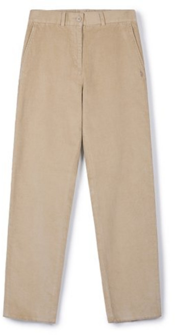 [U.S. POLO ASSN.] 여성 코듀로이 팬츠_라이트베이지