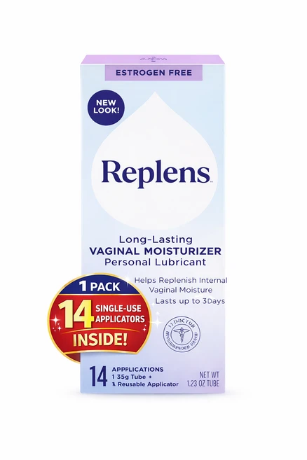 Replens 질 모이스처라이저 14개입 오래 지속 여성 질 보습제 + 재사용 어플리케이터, 35g, 1개 - 쿠팡