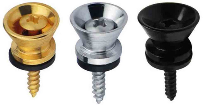 기타 스트랩 잠금장치 잠금 베이스 벨트 버튼 버클 줄, 골드SE01381, 1개