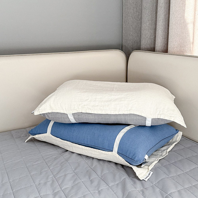 강화 소창 베개커버 베갯잇 정련완료 무형광