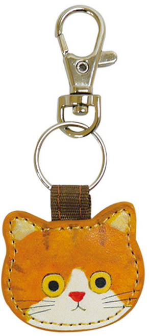 가죽 고양이 키링 열쇠고리 장식 10종, 1개, 7번