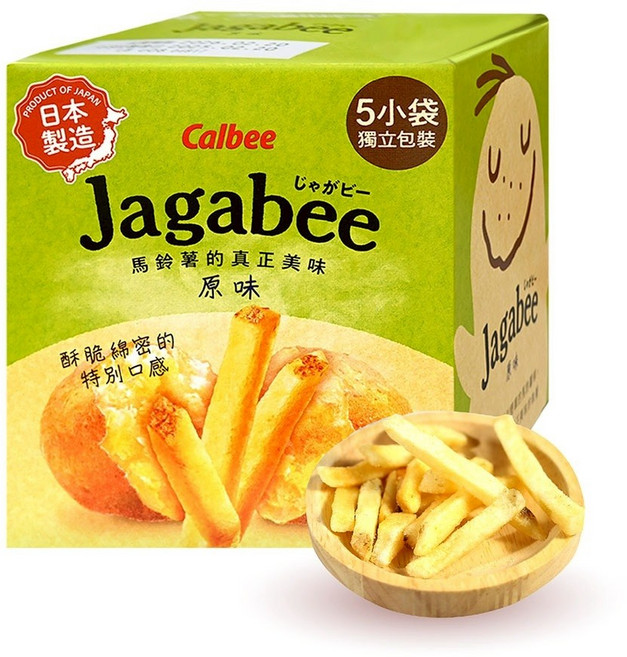 Calbee Jagabee 加卡比薯條 日本進口零食 (5小袋) 2025新版 鹽味, 2025新版_鹽味
