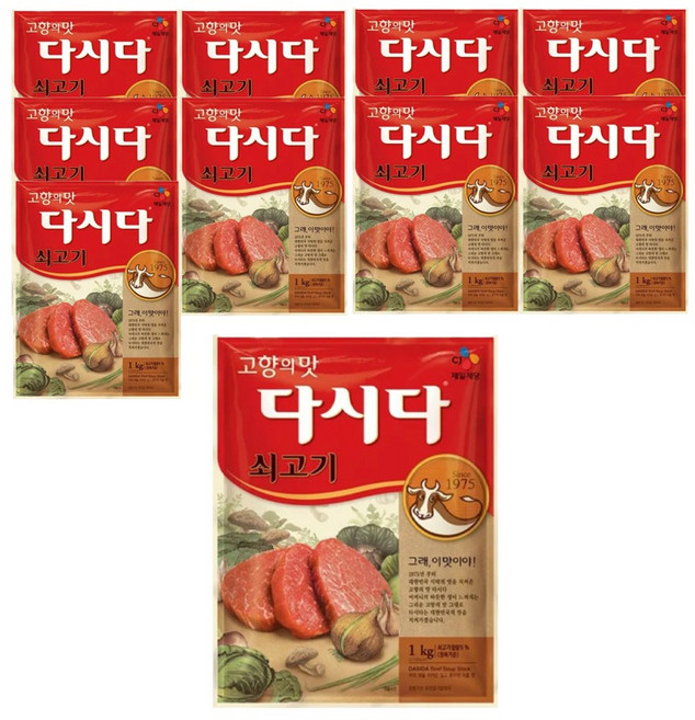 다시다 CJ제일제당 쇠고기, 1kg, 10개