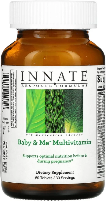 Innate Response Formulas Baby & Me 종합비타민 60정, InnateResponseFormulasBabyMe종합, 1개 - 쿠팡