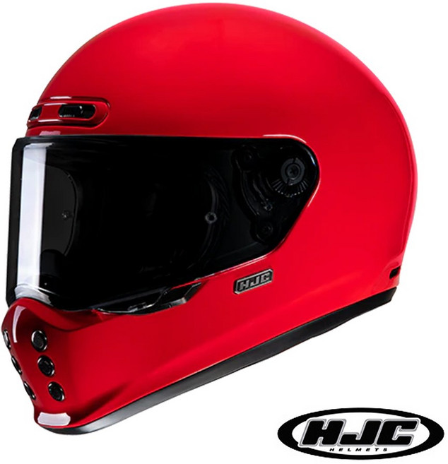 HJC V10 SOLID 솔리드 클래식 풀페이스 헬멧, DEEP RED/402001, S