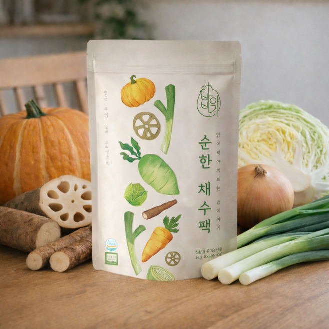 유기농 아기채수팩 바비야기아기채수팩, 30g, 1개, 10개입
