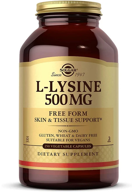 Solgar L-Lysine 500mg 솔가 엘라이신 엘-라이신 250정, 1개 - 쿠팡