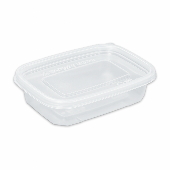 버디팩 PP내열 투명 밀폐 사각 미니 죽용기 200ml, 50세트, 1개