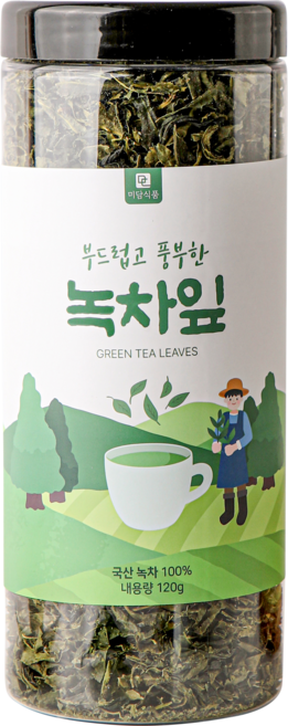 국산 100 미담식품 부드럽고 풍부한 녹차잎 티타임 아이스티 아이스커피 샌드위치 카페인 힐링, 1개, 1개입, 120g