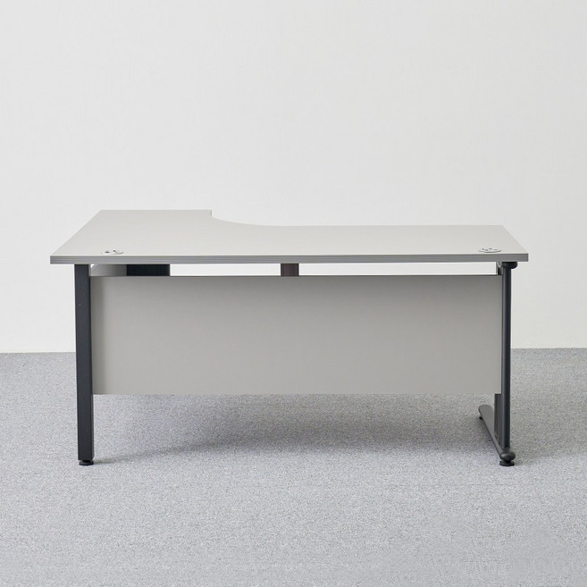 NEW 퍼즐 ㄱ자 사무용책상 1400 1600 1800 사무용 고급 사무실가구 블랙프레임, 우형 블랙프레임:그레이