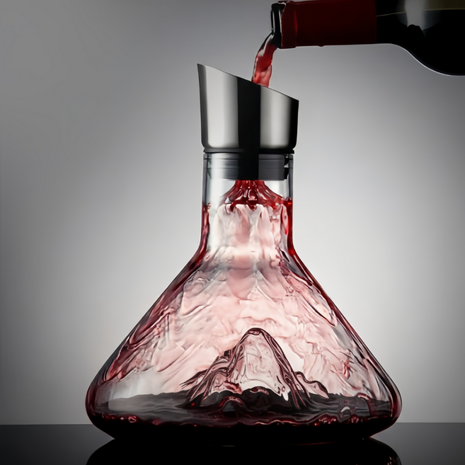 씨엔와우 고급 크리스탈 글라스 브리더 와인 폭포 디켄터 1500ml, 아이스 폭포 디켄트, 1개, 1500L