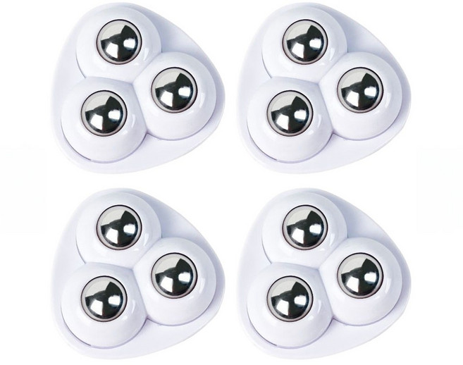 다용도 이동바퀴 4P 냉장고 선반 책상 침대 바퀴, 화이트, 4개