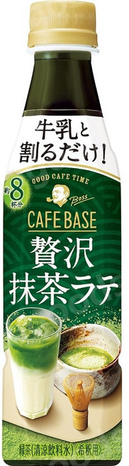 산토리 보스 BOSS 와루타케 보스카페 베이스 호화 말차라떼 농축액 340ml x 24개, 상세