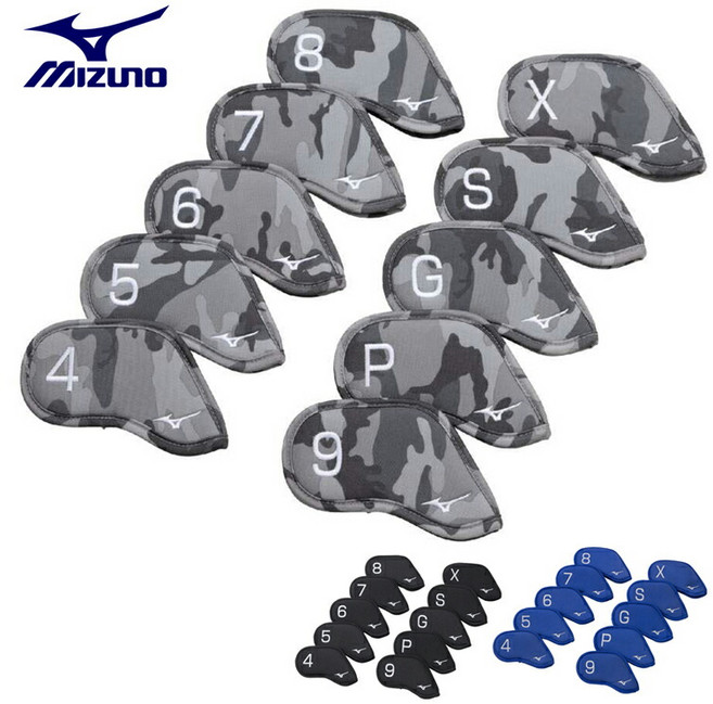 미즈노 골프 아이언 헤드커버 10개 세트, 1개, 카모