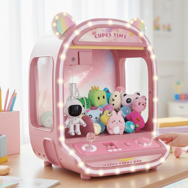 코넘 샵버전 인형뽑기 기계 국내인증 특대형, 핑크, 1개