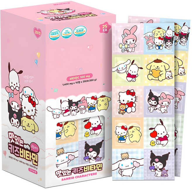 ATEX 三麗鷗角色維他命C錠片, 250顆, 1盒