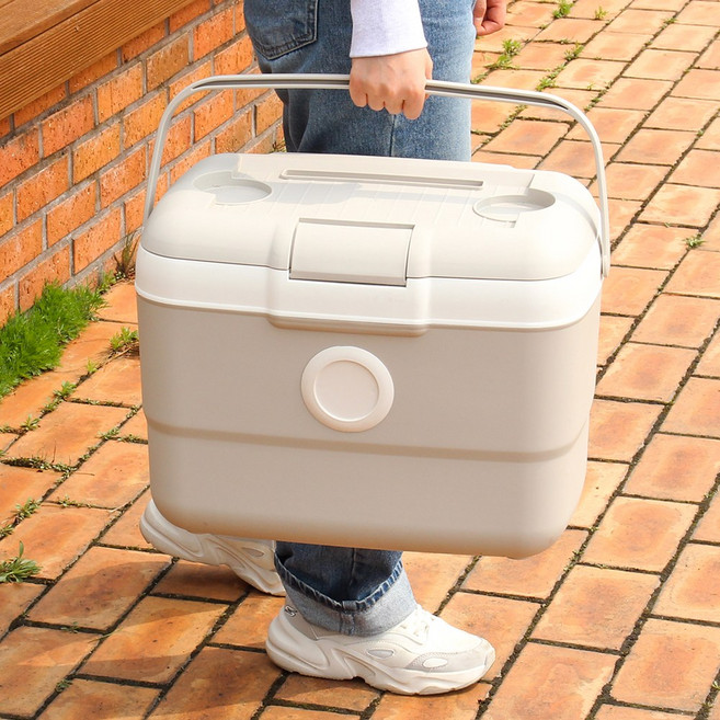 도트 테이블 아이스박스 25L, 모스그린